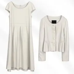 UNTITLED ワンピース スーツ　フォーマル ノーカラー 入学式 入園式