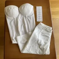 ブライダルインナー ビスチェ ロングガードル セット　ビスチェC65 ガードルM