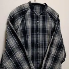 再値下げ　新品ハートマーケット　ラグランシャツ　　チェックグレー
