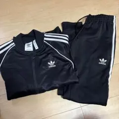 adidas 黒 ジャージセット