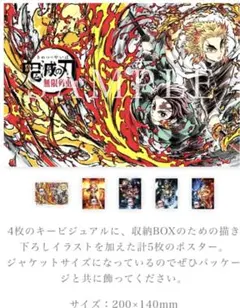 鬼滅の刃 劇場版 無限列車編 ジャケットサイズキービジュアルポスター全5種セット