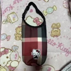 ハローキティ チェック柄水筒カバー