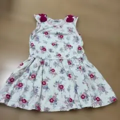 Miki House 花柄ノースリーブワンピース 110cm
