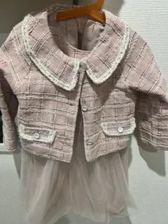 ✳︎SALE✳︎ピンク ツイード風ジャケット ワンピースセット