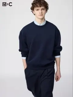 UNIQLO C オーバーサイズスウェットシャツ ネイビー　Sサイズ