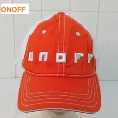 ONOFF オノフ ゴルフ キャップ オレンジ ホワイト 刺繍