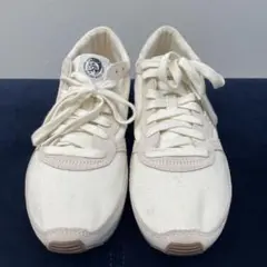 Diesel ホワイト スエード キャンバス スニーカー