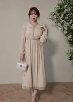 Herlipto Point Lace Pleated Dress M