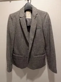 NANO UNIVERSE ブラウン ツイード テーラードジャケット