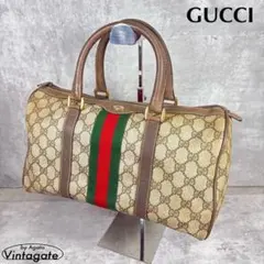 オールドグッチ 80sヴィンテージミニボストン シェリーライン GGスプリーム