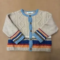 ファミリアfamiliar ケーブル編みニットセーター 90cm.