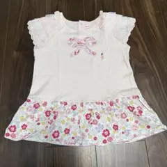 美品　MIKI HOUSE ミキハウス　リーナちゃん　フリル　リボン　130