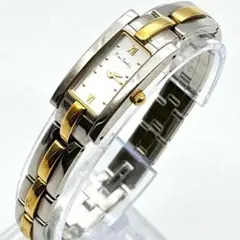 良品 ピエールカルダン 腕時計 スクエア 電池交換済 ゴールド コンビ 稼働のサムネイル