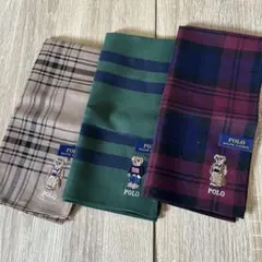 ポロベア 刺繍　ハンカチ