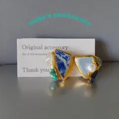 No.260✴︎旅するシー陶器のピアス・イヤリング