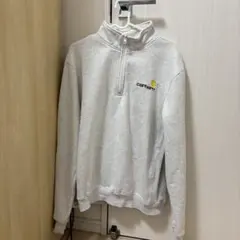 Carhartt カーハート ホワイトグレー ハーフジップ スウェット