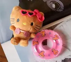 Hello kitty 希少　キティ　浮輪　激レア　当時物 希少！早い者勝ち！】ハローキティ 日焼けキティ チェアー浮き輪