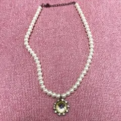 パール クリスタル ネックレス