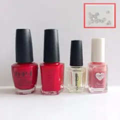 O.P.I ネイルラッカー シャレドワ 赤 マニュアル ポリッシュ ストーン