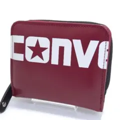 コンバース CONVERSE 二つ折り財布 デカロゴ ラウンドファスナー レッドのサムネイル