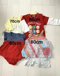 ベビーロンパース・カバーオール セット品 4枚組 まとめ売り 春夏 重ね着