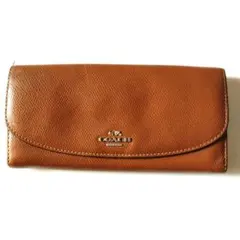COACH　ブラウンレザー 二つ折り財布