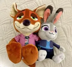 ディズニー　ズートピア2 ペアぬいぐるみ ニック ジュディ
