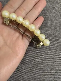 パールバレッタ ヘアクリップ