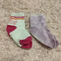 M様専用 BABY DOLL キッズ 靴下 2足 白ピンク 薄紫 13-15cm