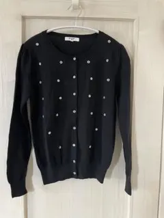 ナチュラルビューティー　ベーシック　美品　カーディガン　ビジュー