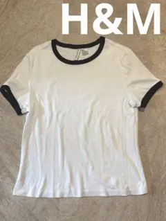 H&M Tシャツ ホワイト ブラック Mのサムネイル