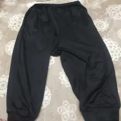 ブラックカジュアルパンツ ポリエステル素材