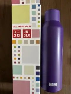 新品未使用❤️ユニクロ　炭酸対応ステンレスボトル　紫　ノベルティ