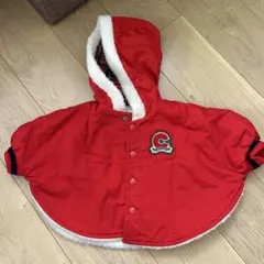 チエコサク 赤 フード付きポンチョ