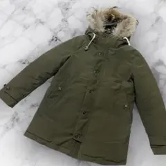 MORLES ダウンコート オリーブグリーン モッズコート ファー付 L