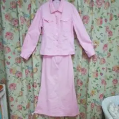 ピンクデニムセットアップ