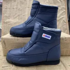 新品★メンズ★Lサイズ★裏ボア Fレザーショートブーツ 紺色 1392