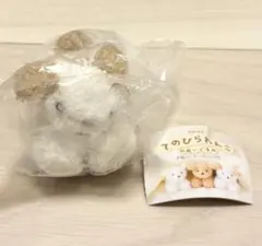 maruのてのひらわんこのぬいぐるみ　ホワイトmix