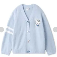 スナイデルホーム【極美品】キティ ニットカーディガン サックス ブルー
