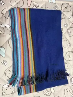 Paul Smith ストライプマフラー 青