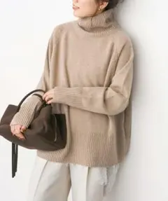 未使用品　Spick and Span　ウールカシミヤ タートルニット