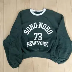 ZARA ダークグリーン トレーナー