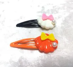 カラフルリボンシェル型ヘアクリップセット