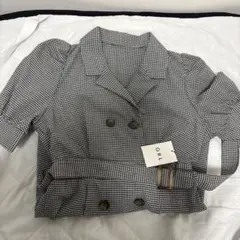 GRL ベルト付きチェック柄ミニワンピース