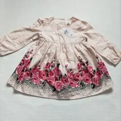 新品　ベビーギャップ　花柄ピンクワンピース 90cm