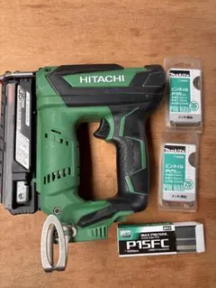 は*ん様 値下げします。HITACHI ピン釘打機35mm バッテリー1個付き 