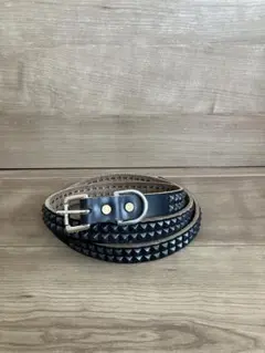 【 激レア☆ 】 ドルチェ＆ガッバーナ　スタッズベルト　ブルー　シルバー金具 激レア☆ 】 ドルチェ＆ガッバーナ スタッズベルト ブルー シルバー
