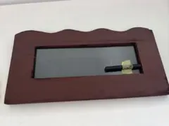 レトロ調 木製 写真立て フォトフレーム スタンド付き