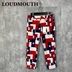 新品 LOUDMOUTH 星条旗柄 ゴルフパンツ M