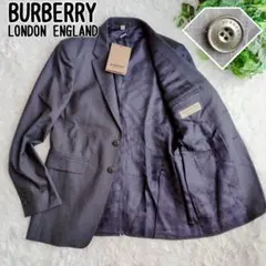 ◾︎タグ付◾︎ バーバリー シャドーチェック テーラードジャケット ネイビー 48